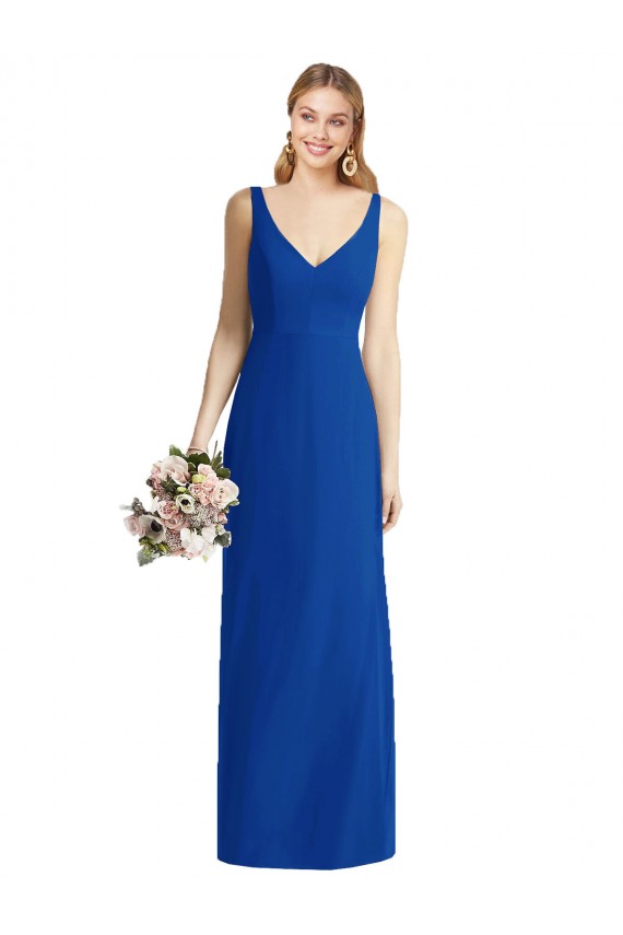 Royal Blue Mermaid Strapless Long Bridesmaid Dress York