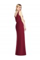 V-Back Dusty Pink Mermaid V-Neck Long Bridesmaid Dress York