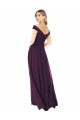 Grape A-Line Off the Shoulder Long Bridal Party Dress York
