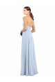 Light Sky Blue A-Line Strapless Long Bridesmaid Dress York