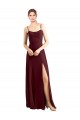 Burgundy Gold A-Line Scoop Neck Long Bridesmaid Dress / Evening Dress York