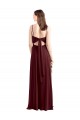 Burgundy Gold A-Line Scoop Neck Long Bridesmaid Dress / Evening Dress York