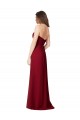 Open Back Burgundy A-Line Sweetheart Long Floor Length Bridesmaid Dress York