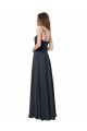 Open Back Watermelon A-Line V-Neck Long Bridesmaid Dress York