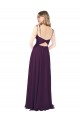 Keyhole Back Grape A-Line Strapless Long Bridesmaid Dress York