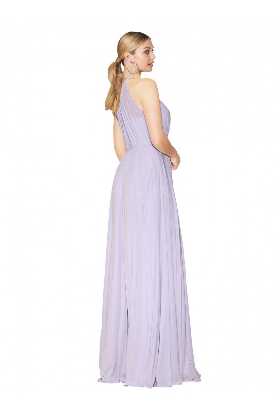 Lilac A-Line High Neck Long Formal Evening Gown / Prom Dress / Bridesmaid Dress York