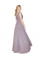 V-Back Dusty Rose A-Line High Neck Long Formal Evening Gown / Prom Dress / Bridesmaid Dress York