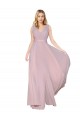V-Back Primrose A-Line High Neck Long Formal Evening Gown / Prom Dress / Bridesmaid Dress York