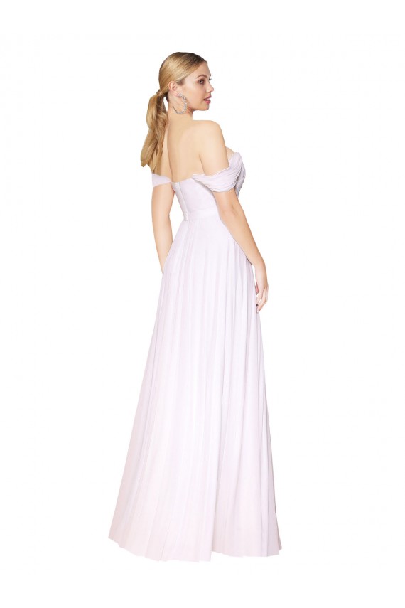 White A-Line High Neck Long Formal Evening Gown / Prom Dress / Bridesmaid Dress York
