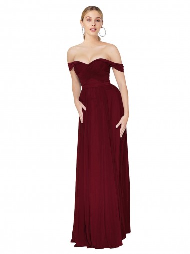 Burgundy Mermaid High Neck Long Formal Dress / Bridesmaid Dress York