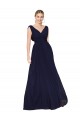 Dark Navy A-Line High Neck Long Formal Evening Gown / Prom Dress / Bridesmaid Dress York