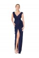 V-Back Dark Navy Mermaid High Neck Long Formal Evening Gown / Prom Dress / Bridesmaid Dress York
