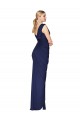 V-Back Dark Navy Mermaid High Neck Long Formal Evening Gown / Prom Dress / Bridesmaid Dress York