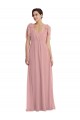 Dusty Pink A-Line Halter Neck Long Semi Formal Evening Dress / Bridesmaid Dress York