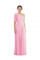 Barely Pink Trumpet One Shoulder Long Semi Formal Evening Dress / Bridesmaid Dress York