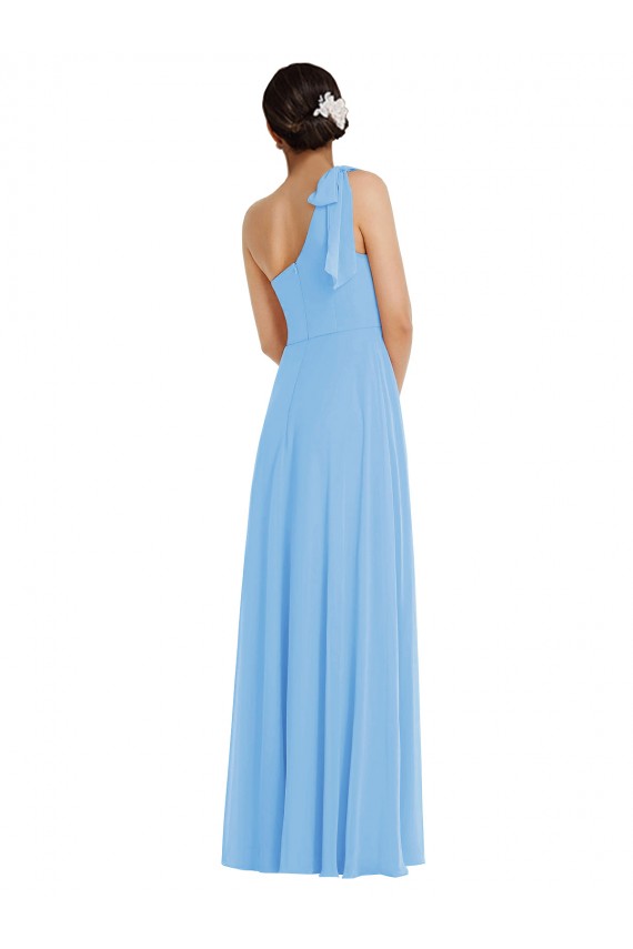 Periwinkle Trumpet One Shoulder Long Semi Formal Evening Dress / Bridesmaid Dress York