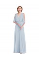 Sea Glass A-Line V-Neck Long Evening Gown / Bridesmaid Dress York
