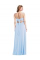 Light Sky Blue A-Line V-Neck Long Formal Evening Gown / Bridesmaid Dress York