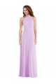 Low Back Lilac A-Line Halter Neck Long Semi Formal Evening Dress / Bridesmaid Dress York