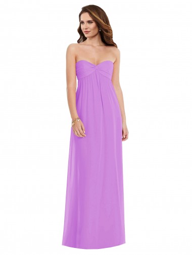 Low Back Violet A-Line Sweetheart Long Semi Formal Evening Dress / Bridesmaid Dress York