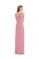 Open Back Skin Pink A-Line Halter Neck Long Semi Formal Evening Dress / Bridesmaid Dress York