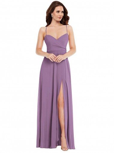 Low Back Dark Lavender A-Line Sweetheart Long Bridesmaid Dress / Formal Dress York