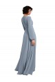 Dusty Blue A-Line V-Neck Long Bridesmaid Dress / Formal Dress York