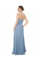 Low Back Dusty Blue A-Line Strapless Long Bridesmaid Dress / Evening Dress York