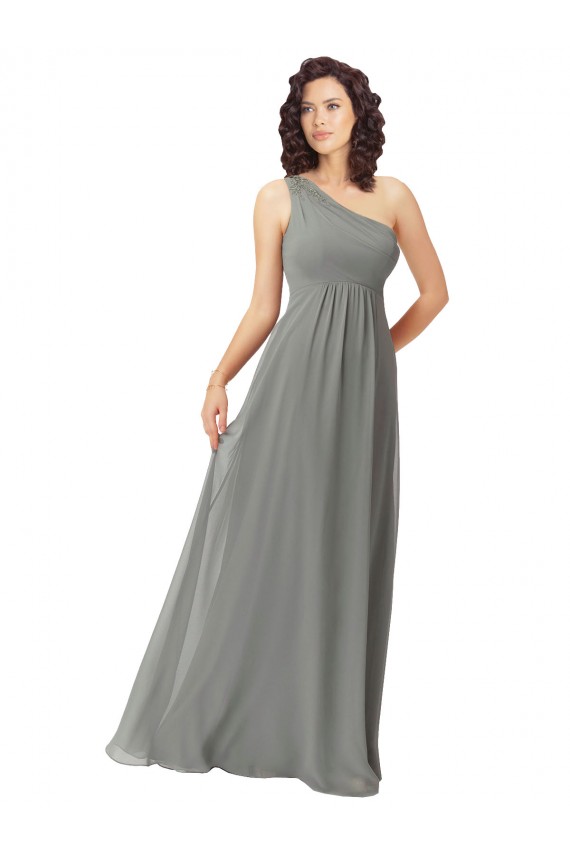 Wisteria A-Line One Shoulder Long Bridesmaid Dress York