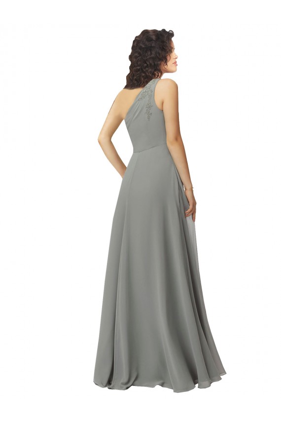 Wisteria A-Line One Shoulder Long Bridesmaid Dress York