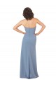 Burgundy Sheath Strapless Long Bridesmaid Dress York