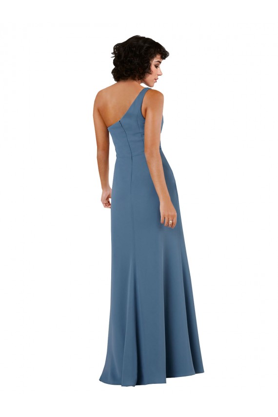 Burgundy A-Line One Shoulder Long Formal Evening Gown / Bridesmaid Dress York