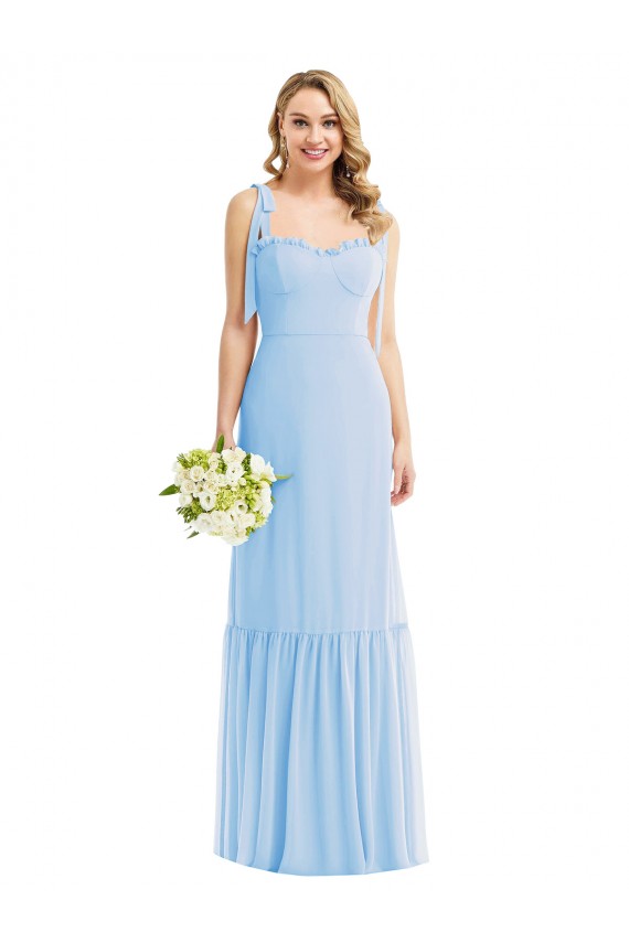 Light Sky Blue A-Line Sweetheart Long Semi Formal Evening Dress / Bridesmaid Dress York