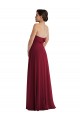Low Back Burgundy A-Line Strapless Long Formal Evening Gown / Bridesmaid Dress York