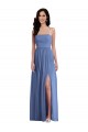 Low Back Windsor Blue A-Line Spaghetti Straps Long Semi Formal Evening Dress / Bridesmaid Dress York