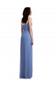 Low Back Windsor Blue A-Line Spaghetti Straps Long Semi Formal Evening Dress / Bridesmaid Dress York