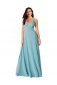 Turquoise A-Line V-Neck Long Bridesmaid Dress York