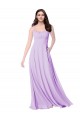 Lilac A-Line Scoop Neck Long Bridal Party Dress York