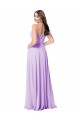 Lilac A-Line Scoop Neck Long Bridal Party Dress York