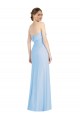 Low Back Light Sky Blue Trumpet Strapless Long Black Tie Evening Gown / Bridesmaid Dress York