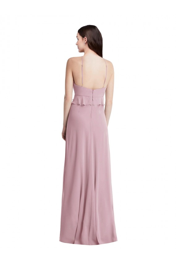Low Back Primrose A-Line Halter Neck Long Bridesmaid Dress / Evening Dress York
