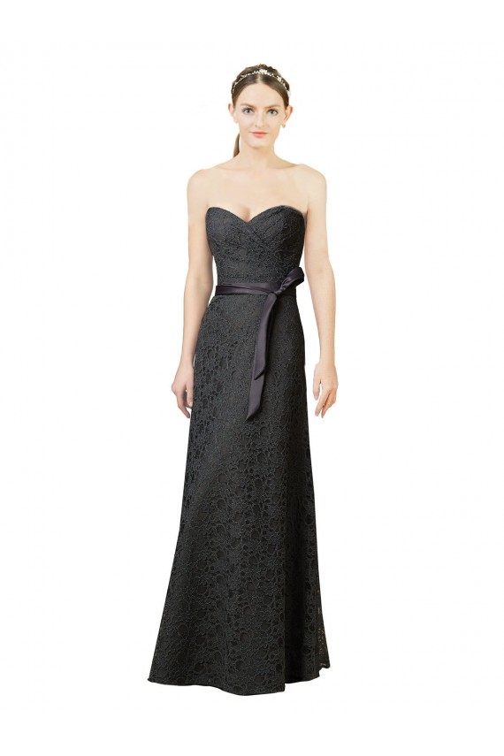 Slate Grey Sheath Sweetheart Long Bridesmaid Dress York