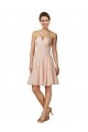 Pink A-Line Sweetheart Knee Length Bridesmaid Dress York