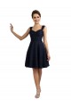 Dark Navy A-Line Sweetheart Knee Length Bridesmaid Dresses York