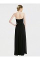 Low Back Black A-Line Strapless Long Bridesmaid Dress York