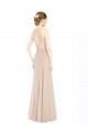 Keyhole Back Champagne A-Line High Neck Long Prom Dress / Bridesmaid Dress York