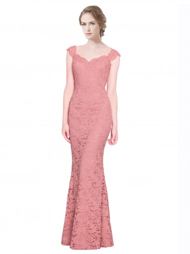 Salmon Mermaid Strapless Long Prom Dress / Bridesmaid Dress York