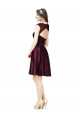 Open Back Grape A-Line Square Neck Knee Length Bridesmaid Dress York