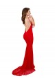 Open Back Red Mermaid High Neck Long Evening Gown / Prom Dress / Bridesmaid Dress York
