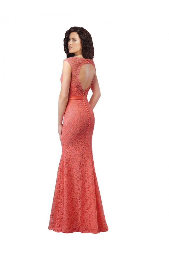 Open Back Mermaid V-Neck Long Bridesmaid Dress York